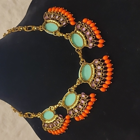 Colorful Statement Necklace and Earrings Set - Picture 9 of 10